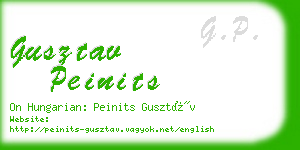 gusztav peinits business card